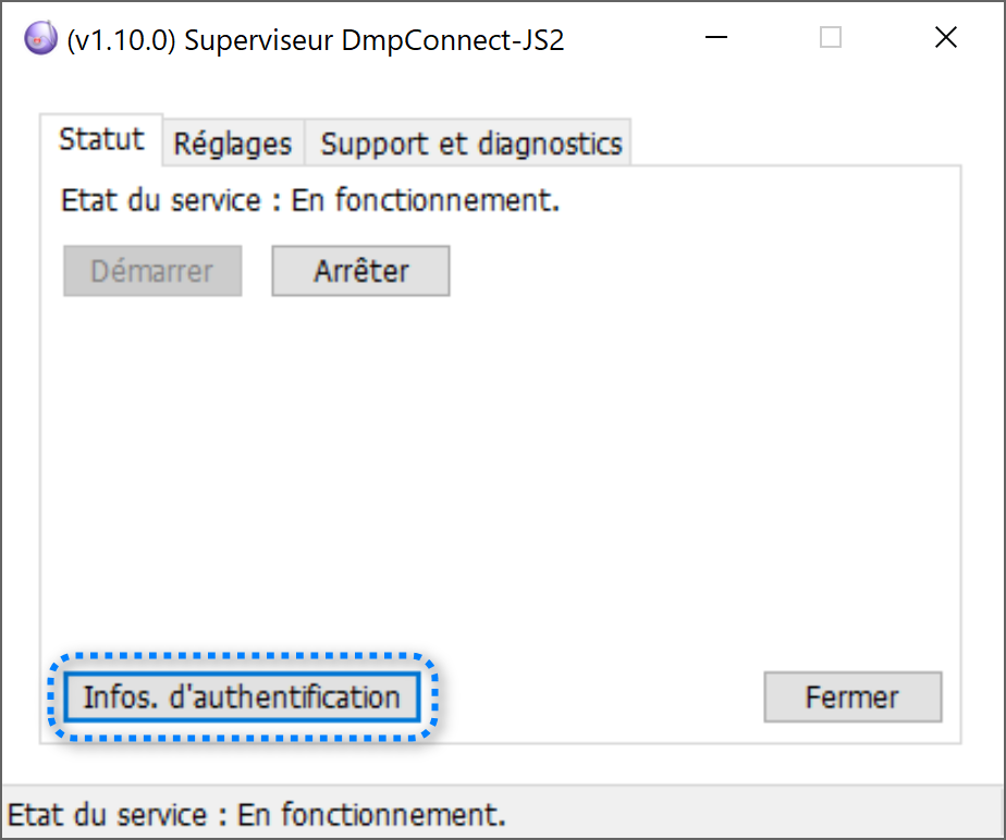 connecteur DmpConnect-JS2 tse credentials